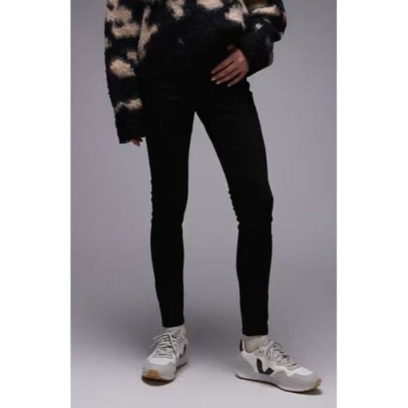 Topshop Jamie Distressed Black Jeans, Size W25/L30, NWOT - Picture 1 of 6